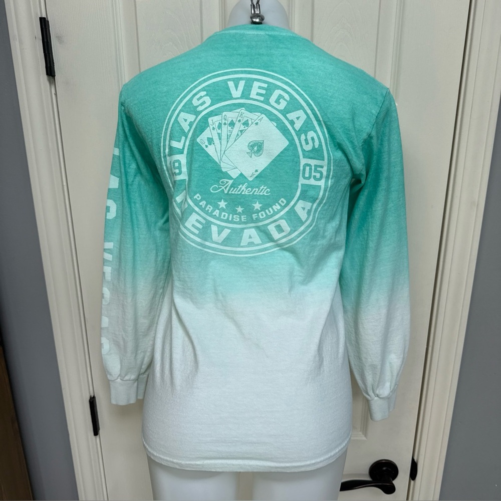 MGM LAS VEGAS Nevada Full House Colorblock Tie Dye Spell Out Long Sleeve Shirt S
